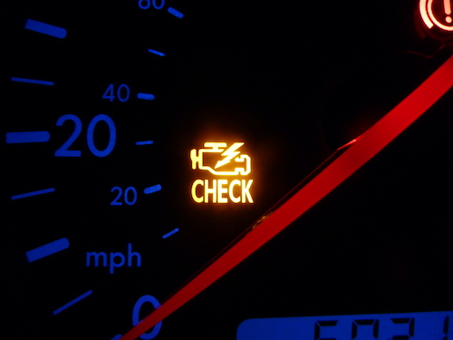 illuminated check engine light